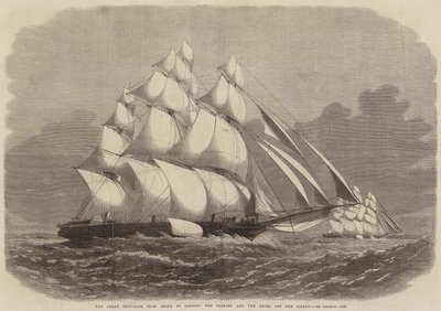 Das große Schiffsrennen von China nach London, die Taeping und die Ariel vor dem Lizard von Edwin Weedon